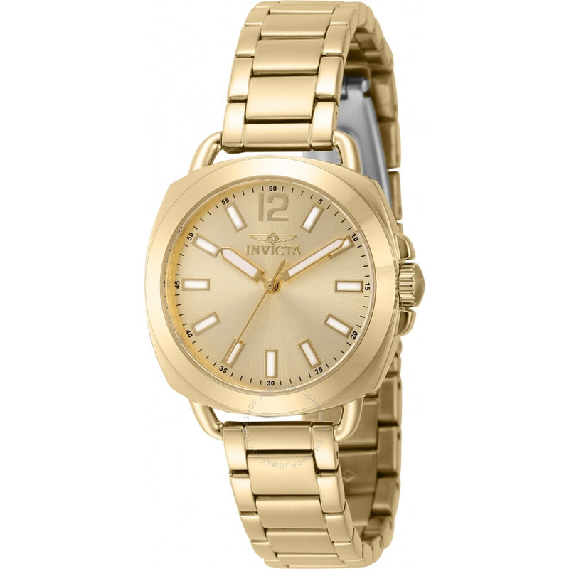 Invicta Wildflower Quartz Gold Dial Ladies Watch 46346 - The Watches Men & Co