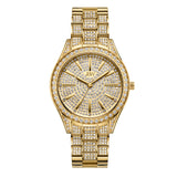 JBW Cristal 34 Quartz Diamond Gold Dial Ladies Watch J6383A - The Watches Men & Co