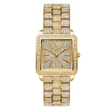 JBW Cristal Quartz Diamond Crystal Gold Dial Ladies Watch - The Watches Men & Co