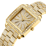 JBW Cristal Quartz Diamond Crystal Gold Dial Ladies Watch - The Watches Men & Co #2