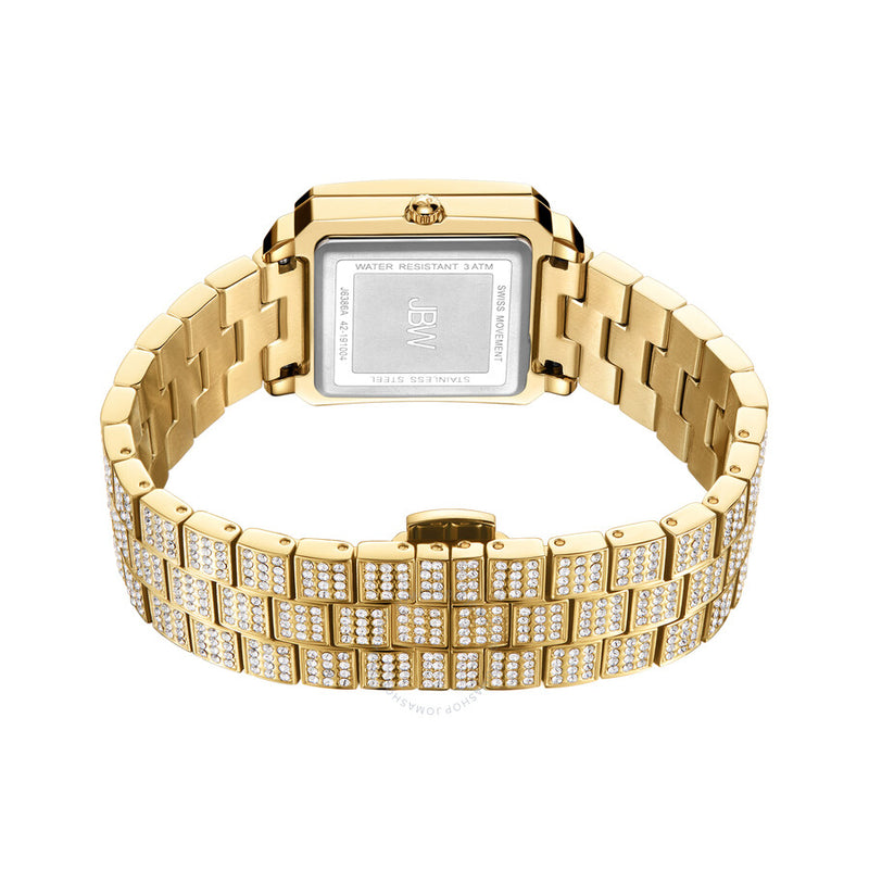 JBW Cristal Quartz Diamond Crystal Gold Dial Ladies Watch - The Watches Men & Co #3