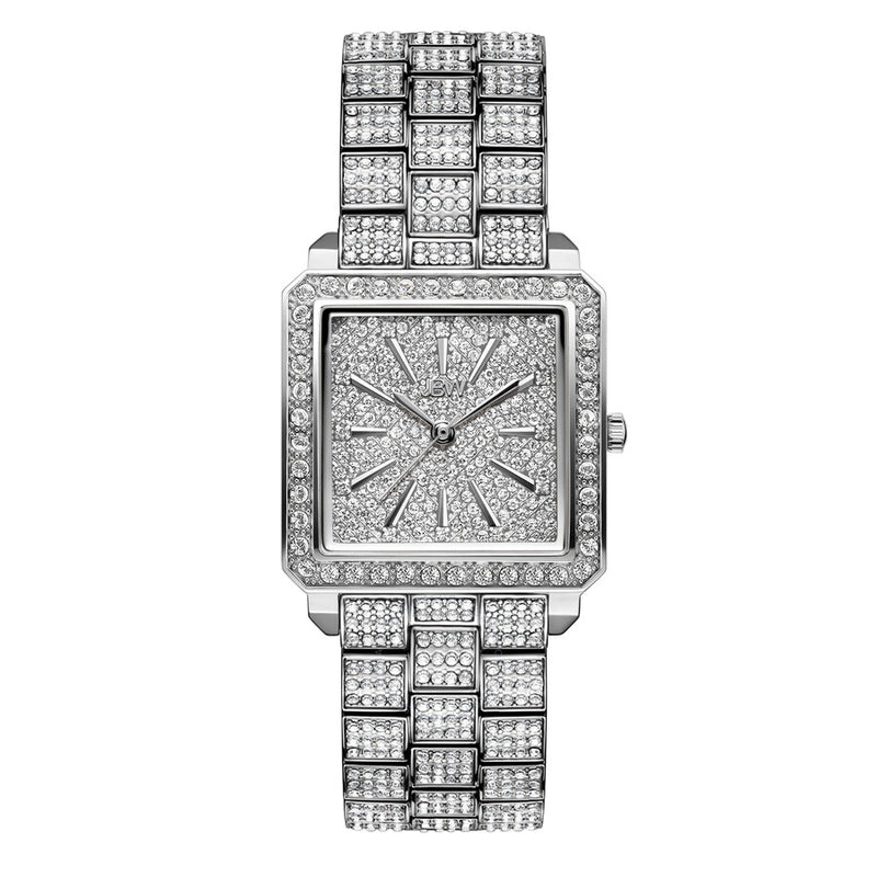 JBW Cristal Quartz Diamond Crystal Silver Dial Ladies Watch J6386C - The Watches Men & Co #2