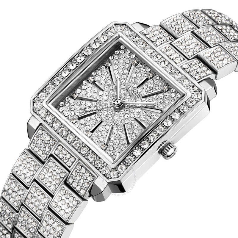 JBW Cristal Quartz Diamond Crystal Silver Dial Ladies Watch J6386C - The Watches Men & Co #4