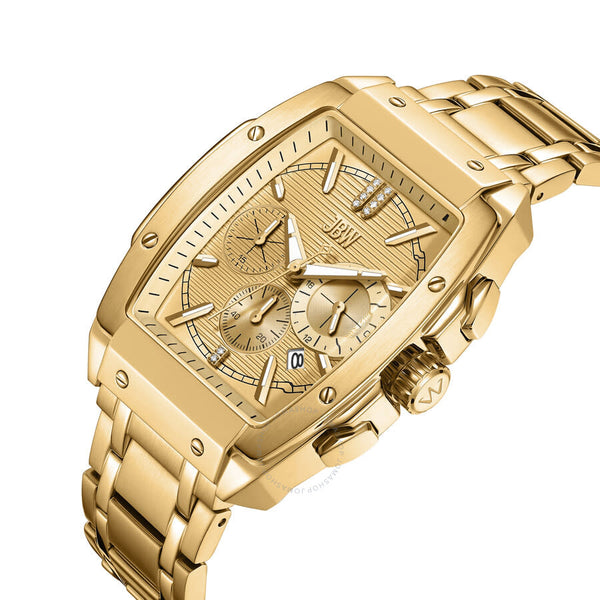 JBW Echelon Collection Chronograph Automatic Gold Dial Men's Watch J6409A - The Watches Men & Co #2