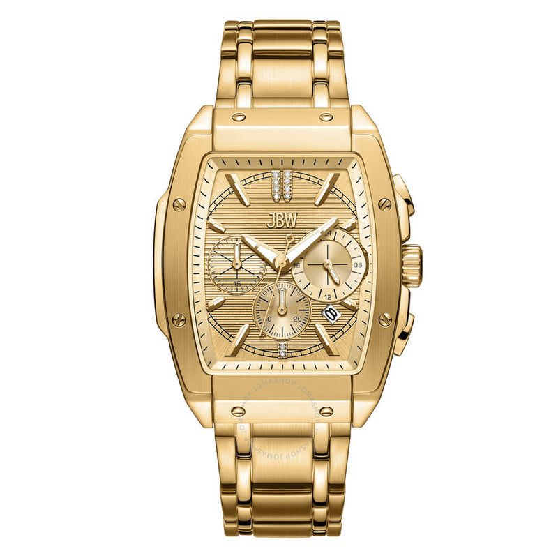 JBW Echelon Collection Chronograph Automatic Gold Dial Men's Watch J6409A - The Watches Men & Co