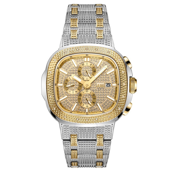 JBW Heist Quartz Diamond Gold Dial Men's Watch J6380B - The Watches Men & Co