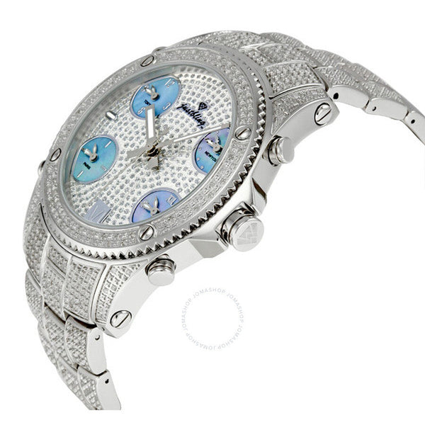 JBW Jet Setter Stainless Steel Diamond Multiple Time-Zone Men's Watch JB-6213-C - The Watches Men & Co #2