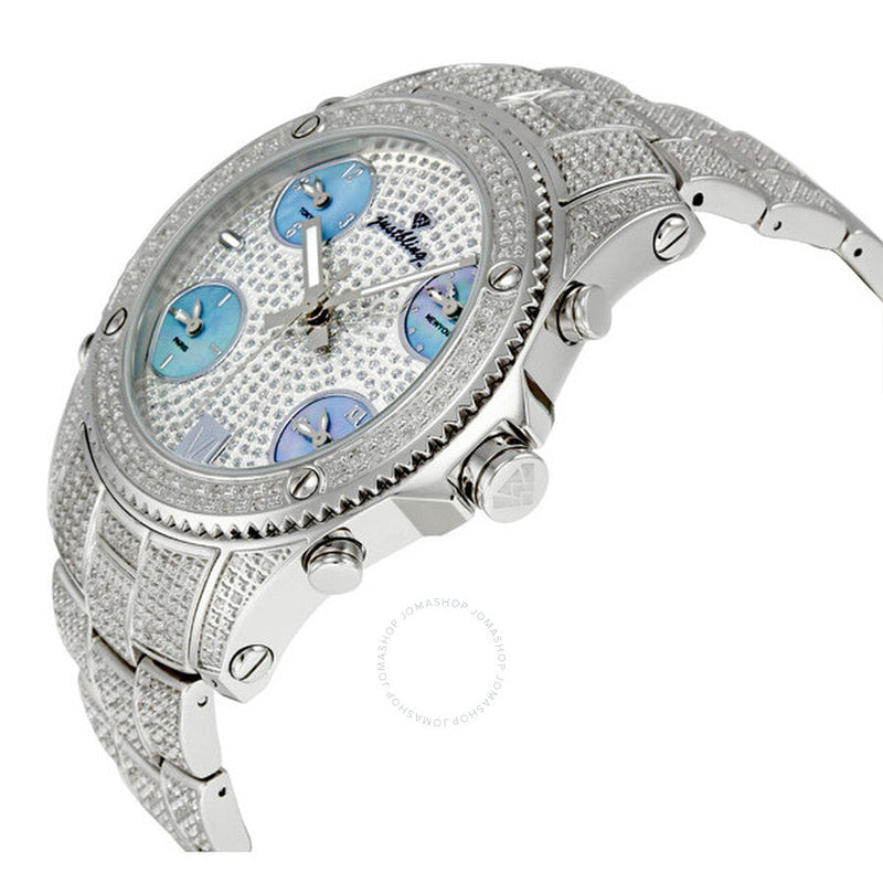 JBW Jet Setter Stainless Steel Diamond Multiple Time-Zone Men's Watch JB-6213-C - The Watches Men & Co #2