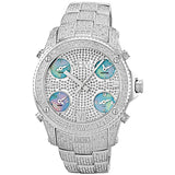 JBW Jet Setter Stainless Steel Diamond Multiple Time-Zone Men's Watch JB-6213-C - The Watches Men & Co