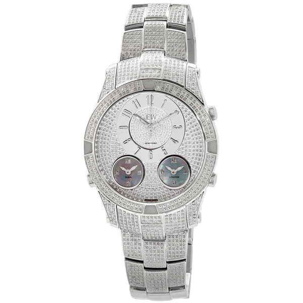 JBW Men's Jet Setter III 1.18 ctw Diamond Stainless Steel Watch J6348B - The Watches Men & Co