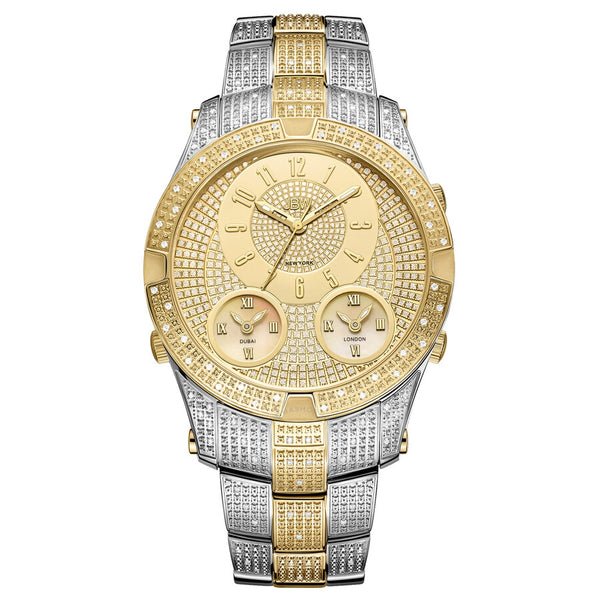 JBW Men's Jet Setter III 1.18 ctw Diamond Stainless Steel Watch J6348C - The Watches Men & Co