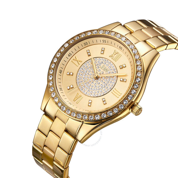 JBW Mondrian Gold Diamond Dial 18kt Gold Plated Stainless Steel Ladies Watch J6303B - The Watches Men & Co #2