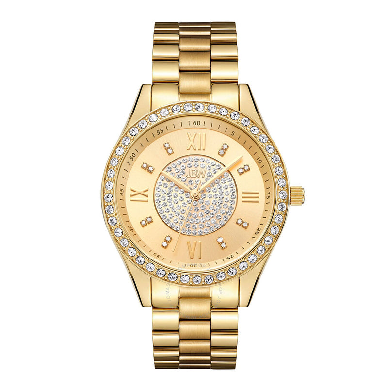 JBW Mondrian Gold Diamond Dial 18kt Gold Plated Stainless Steel Ladies Watch J6303B - The Watches Men & Co