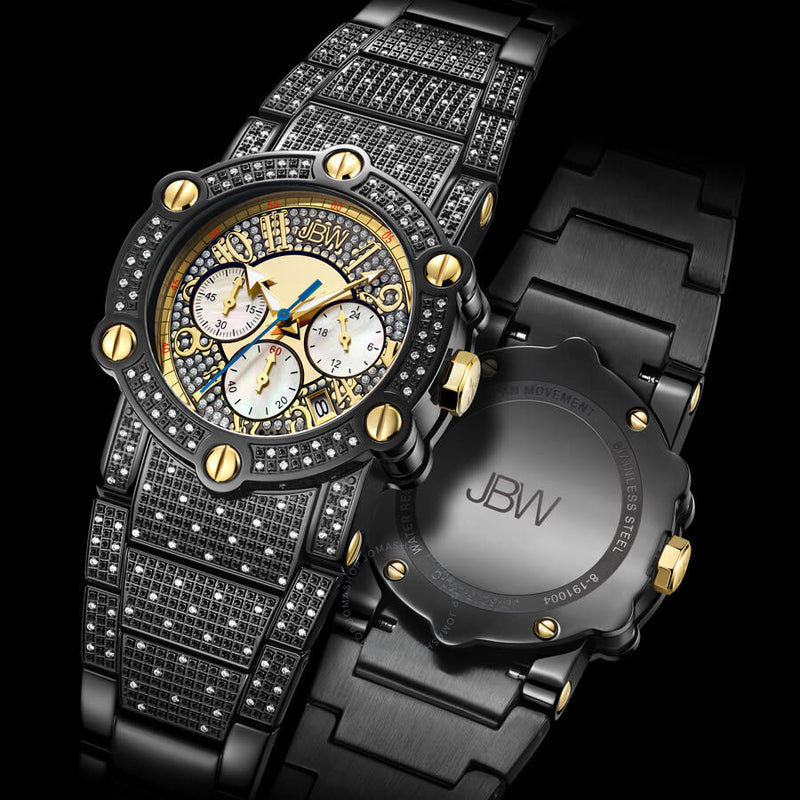 JBW Phantom Chronograph Quartz Diamond Black Dial Men's Watch JB-6215-200-C - The Watches Men & Co #5