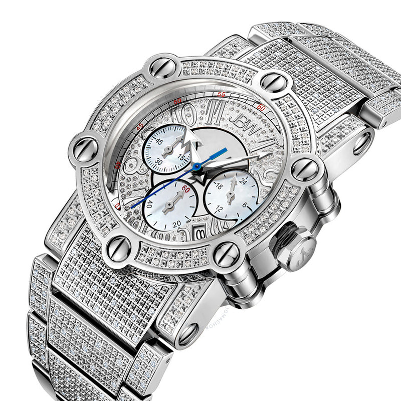 JBW Phantom Chronograph Quartz Diamond Silver Dial Men's Watch JB-6215-200-B - The Watches Men & Co #2