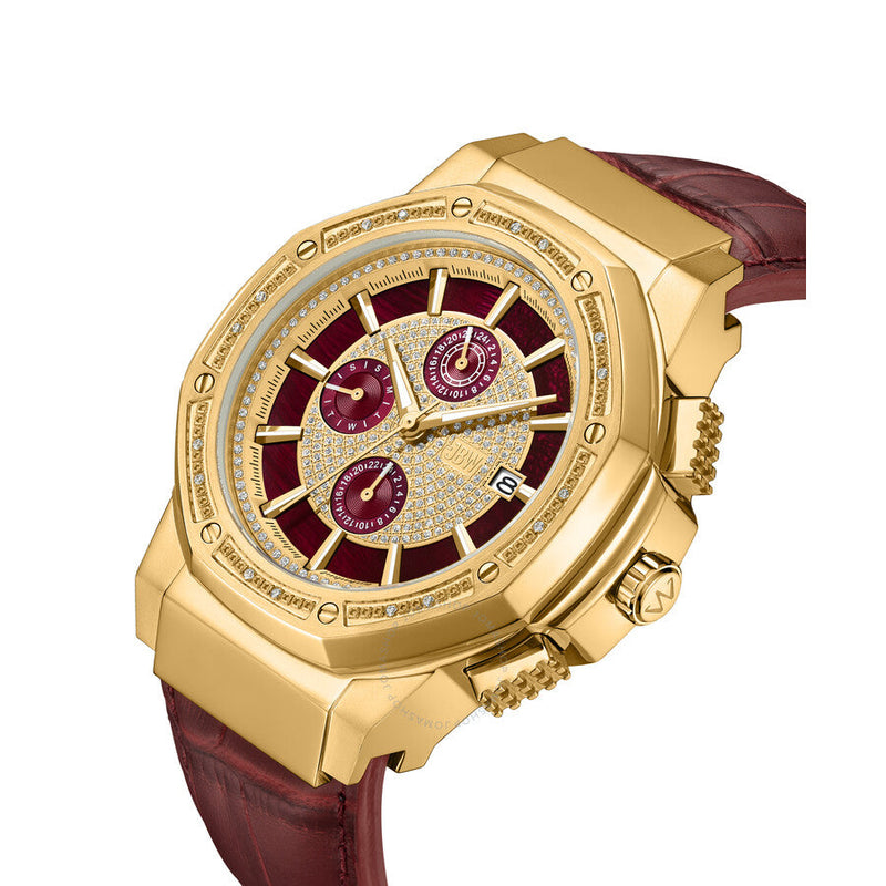 JBW Saxon GMT Quartz Gold Dial Unisex Watch JB-6101L-R - The Watches Men & Co #3