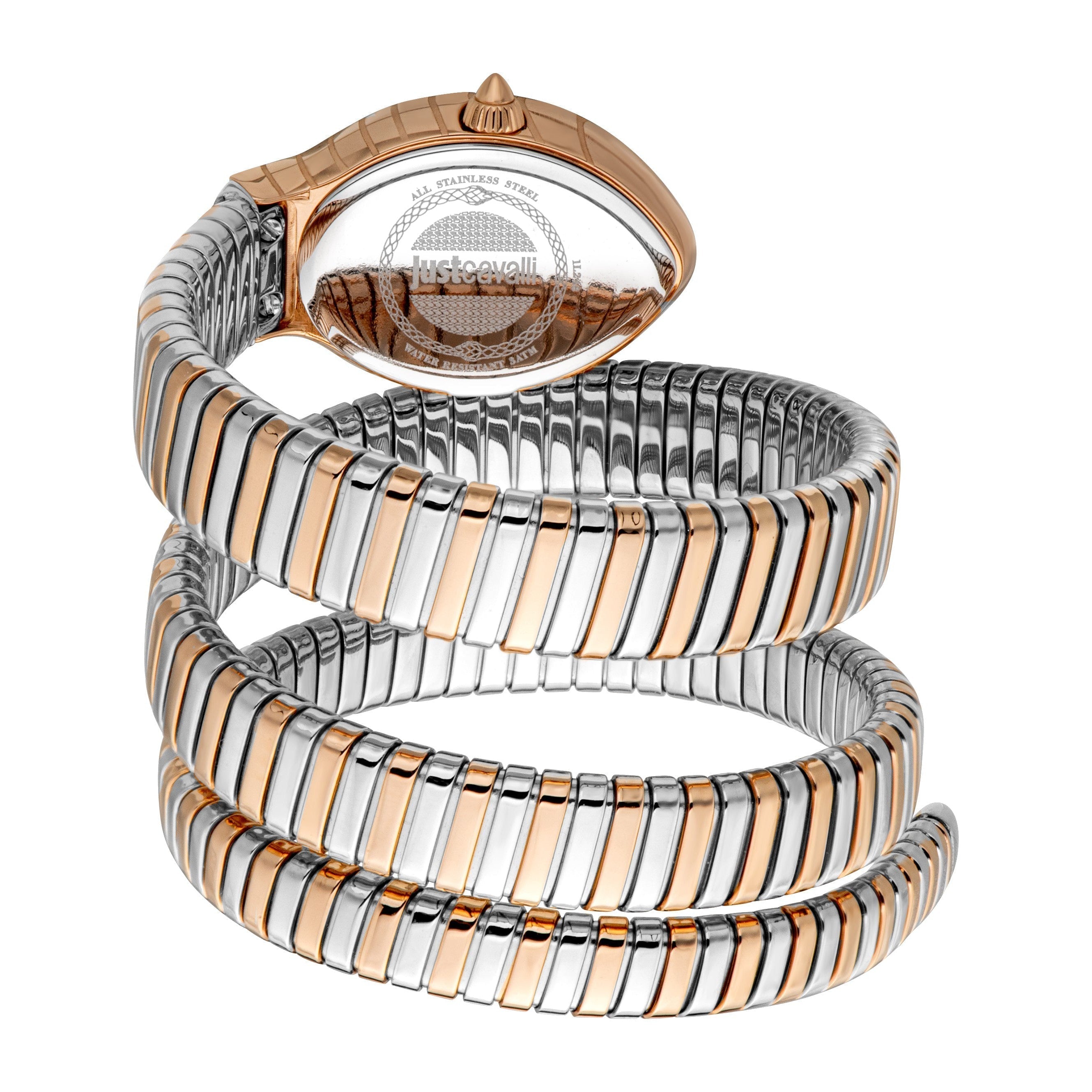 Just Cavalli lungo watch with coiled spring expandable strap construction