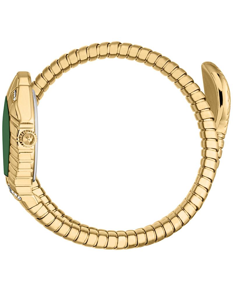 Just Cavalli Signature Snake Speranza watch worn on wrist, displaying full snake bracelet wrap