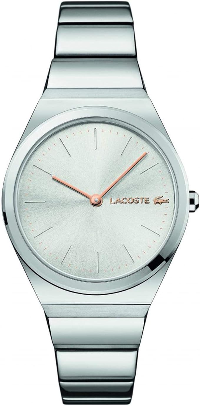 Lacoste Mia women's watch with silver dial and stainless steel band