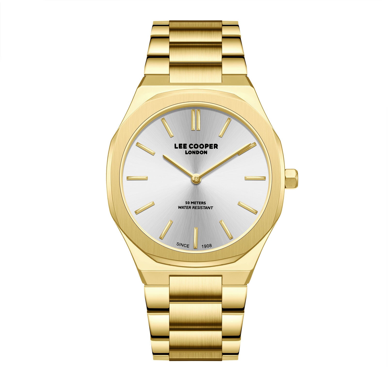Lee Cooper Classic gold watch with silver dial and gold bracelet