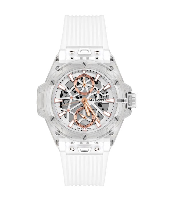 Lee Cooper Men’s 44 MM White Analog Silicone Watch – LC07975.333 - Watch