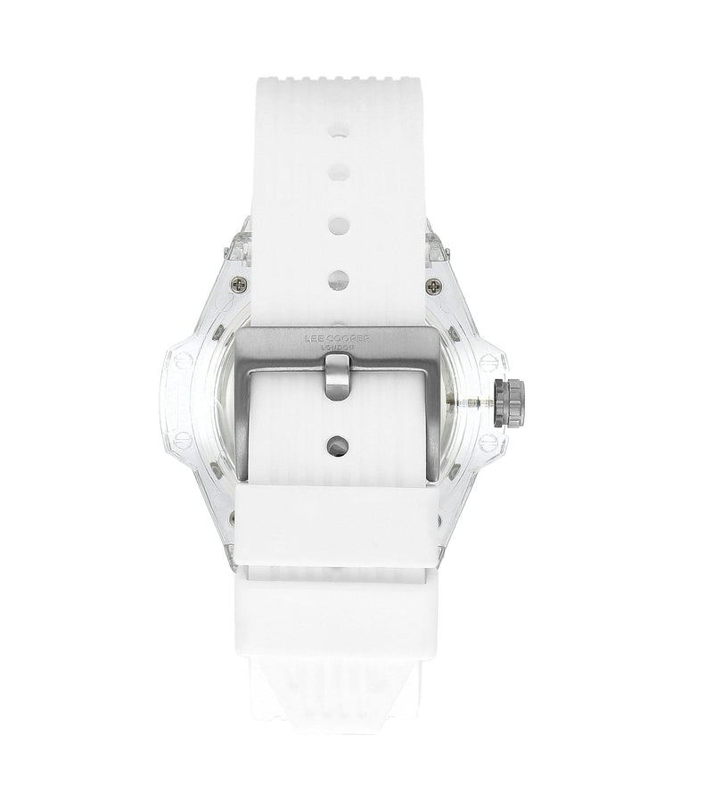 Lee Cooper Men’s 44 MM White Analog Silicone Watch – LC07975.333 - Watch