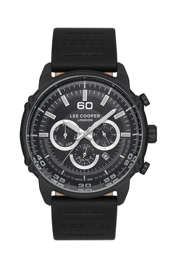 Lee Cooper Men’s Black Analog Silicone Strap Watch – LC06506.661-NL - Watch