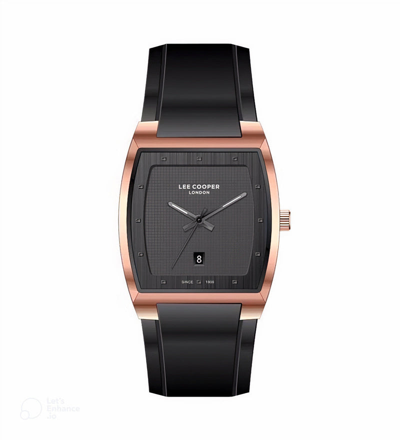 Lee Cooper Men’s Black Dial Analog Leather Strap Watch – LC07061.451 - Watch