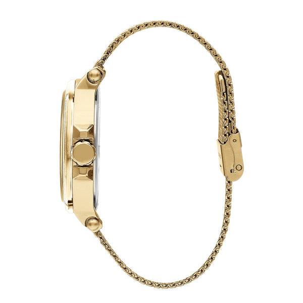 Lee Cooper Men’s Gold Analog Skull Dial Mesh Strap Watch – LC07587.150 - Watch