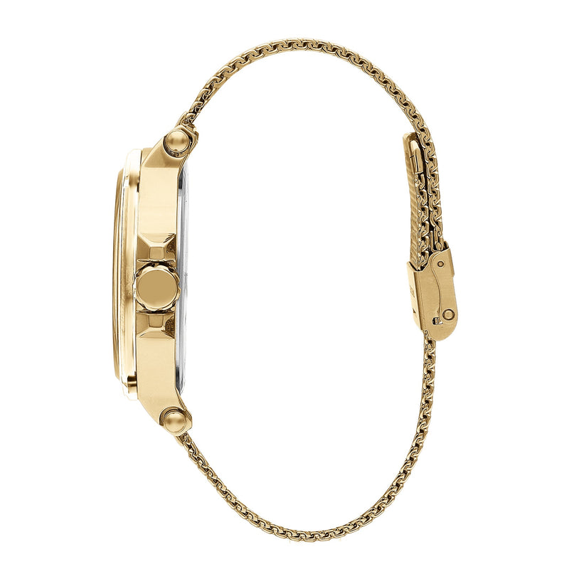 Lee Cooper Men’s Gold Analog Skull Dial Mesh Strap Watch – LC07587.150 - Watch