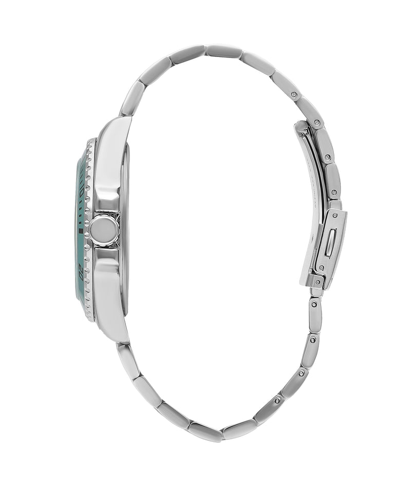 Lee Cooper Men’s Silver Analog Metal Strap Blue Dial Watch – LC07954.300 - Watch