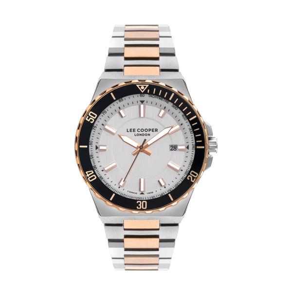 Lee Cooper Men’s Watch Silver Dial Two Toned Metal Strap Watch – LC07622.530 - Watch