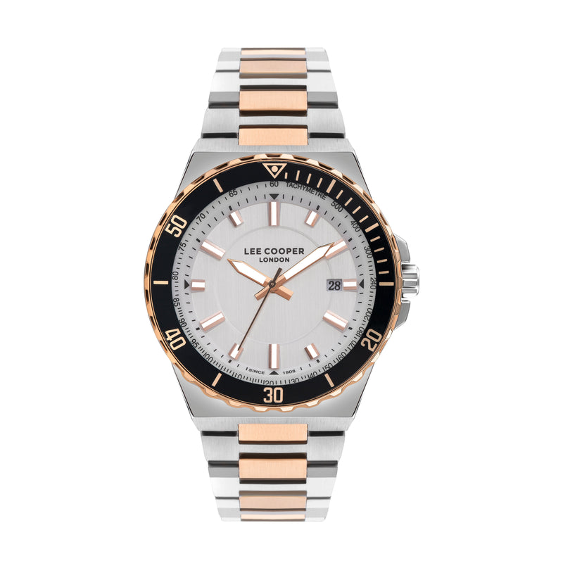 Lee Cooper Men’s Watch Silver Dial Two Toned Metal Strap Watch – LC07622.530 - Watch
