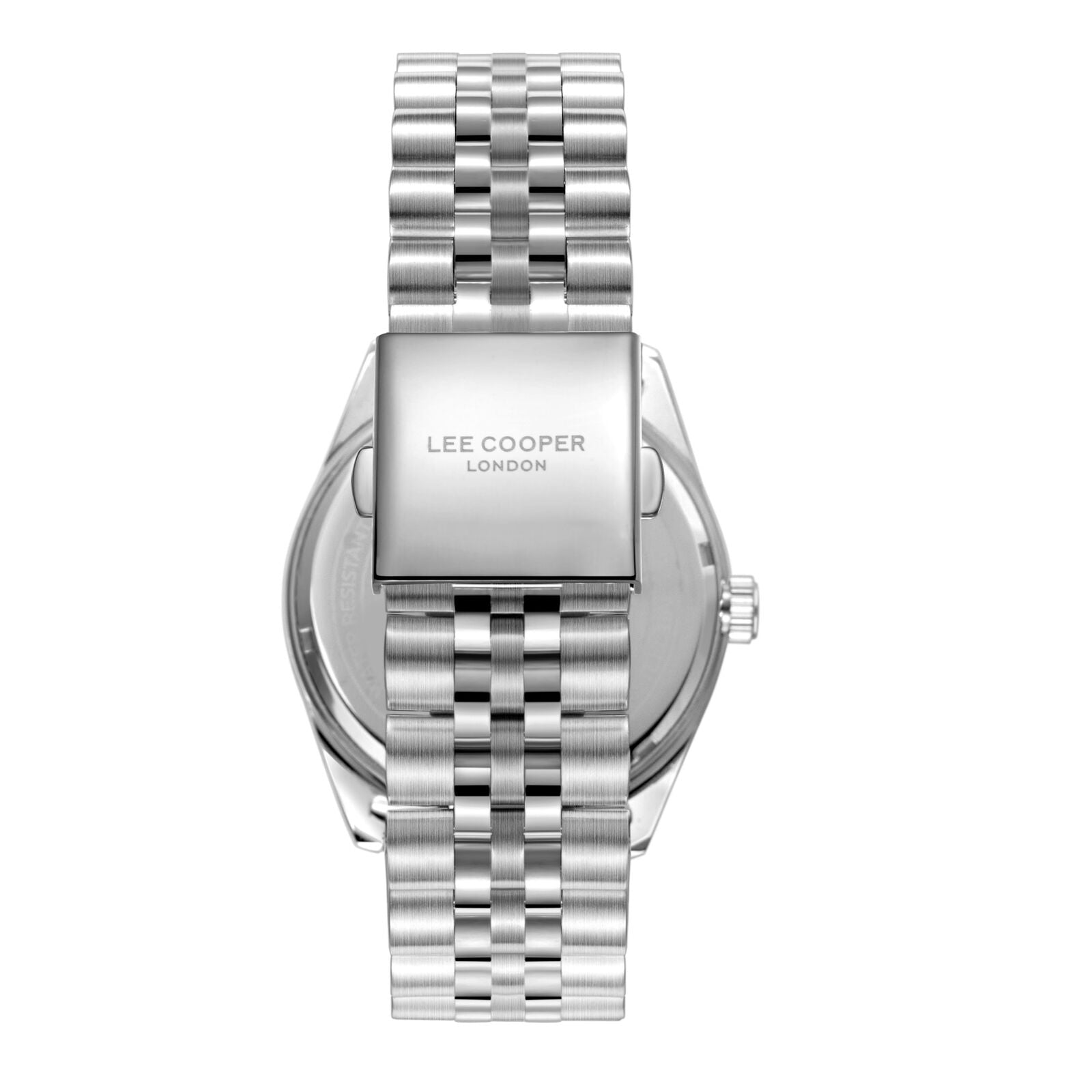 Lee Cooper Oswin watch caseback engraved with Lee Cooper London branding