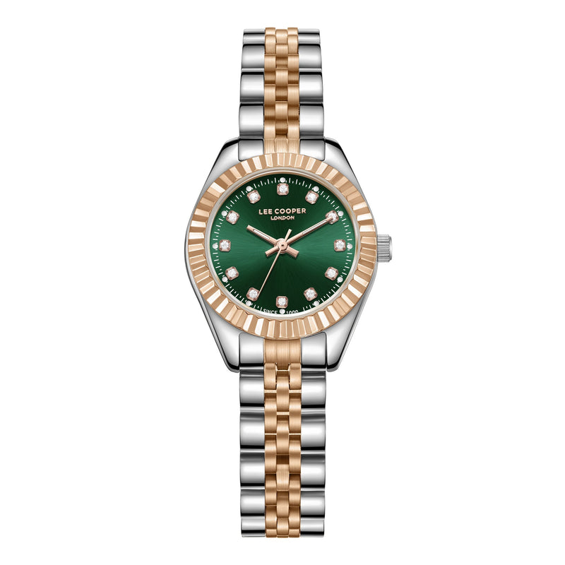 Lee Cooper Women’s 28 MM Dual Tone Analog Metal Strap Watch – LC07956.570 - Watch