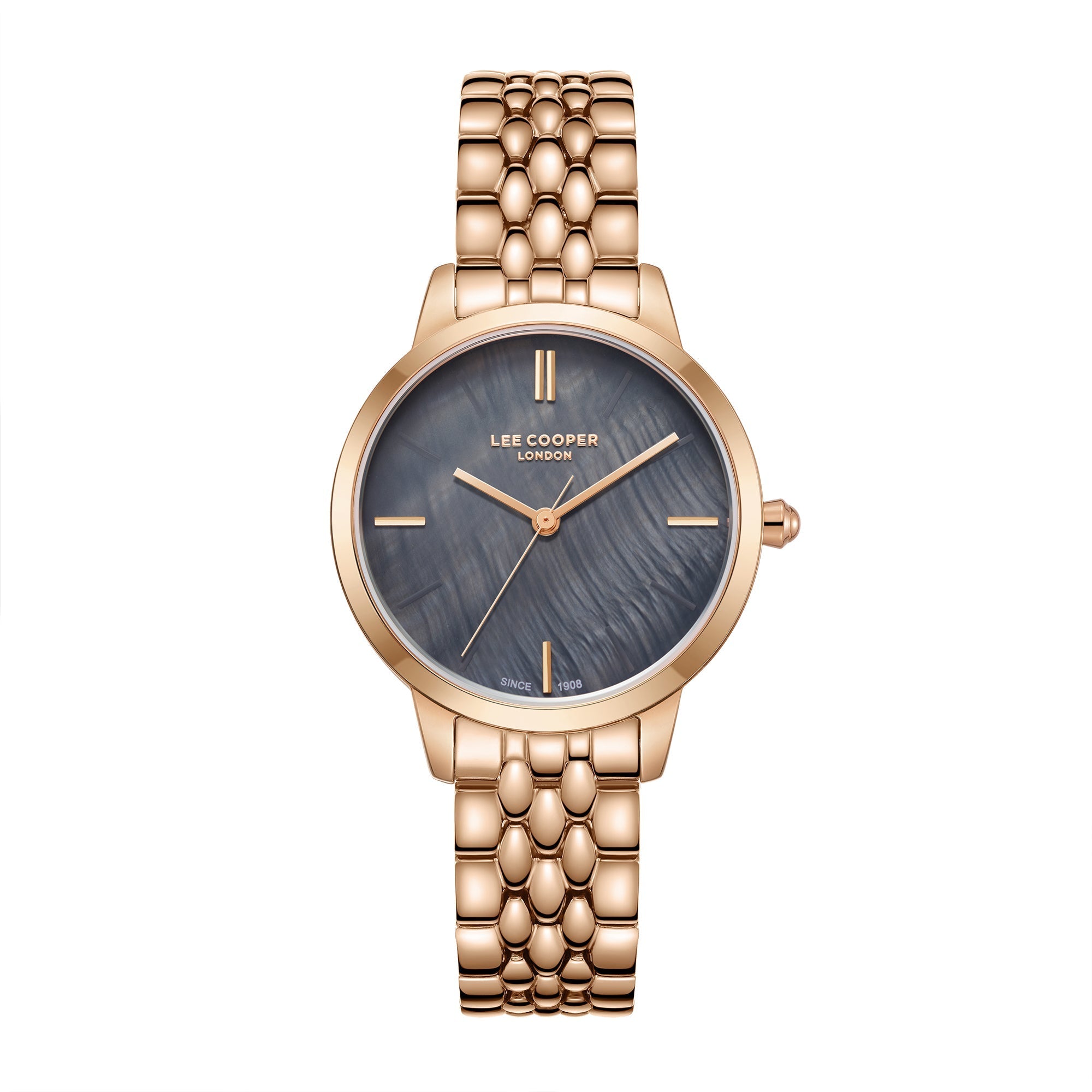 Lee Cooper Women’s 33 MM Rose Gold Analog Metal Strap Watch – LC07941.450 - Watch