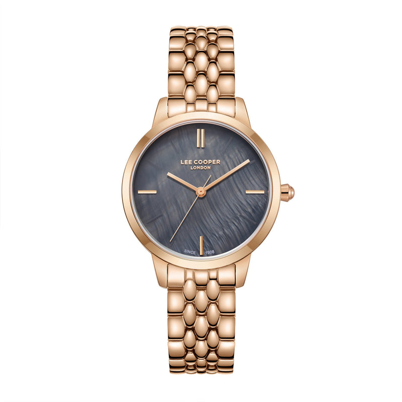 Lee Cooper Women’s 33 MM Rose Gold Analog Metal Strap Watch – LC07941.450 - Watch