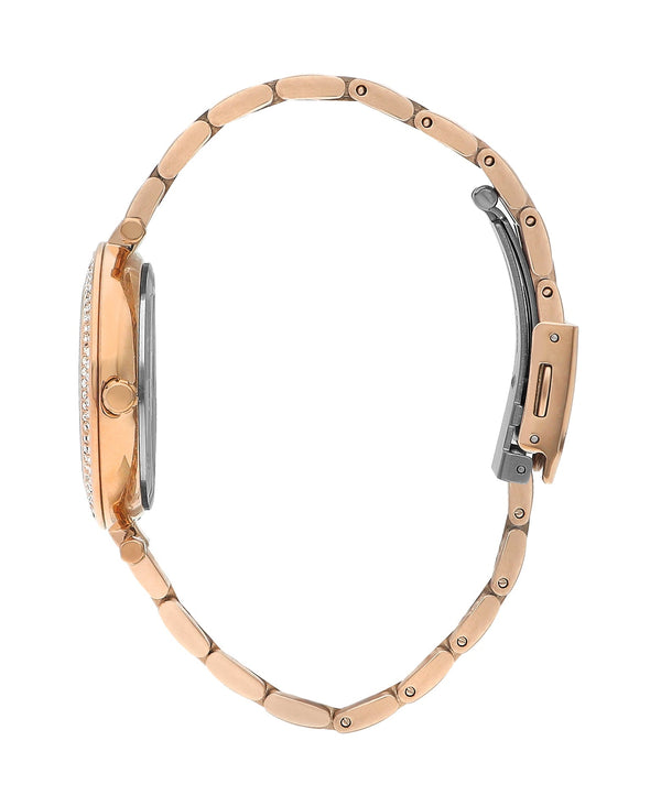 Lee Cooper Women’s 34 MM Rose Gold Analog Brown Dial Watch – LC07864.440 - Watch