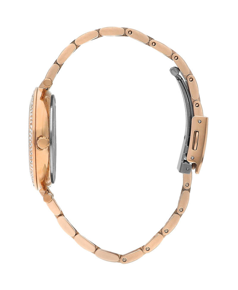 Lee Cooper Women’s 34 MM Rose Gold Analog Brown Dial Watch – LC07864.440 - Watch