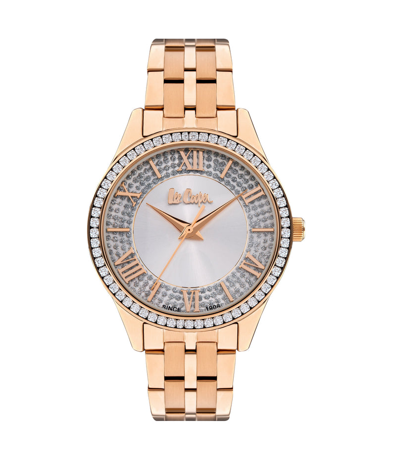 Lee Cooper Women’s 34 MM Rose Gold Analog Metal Strap Watch – LC07928.430 - Watch