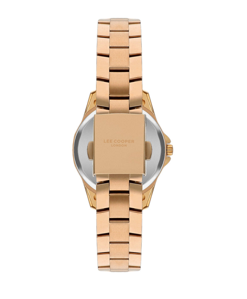 Lee Cooper Women’s 34 MM Rose Gold Analog Metal Strap Watch – LC07923.430 - Watch