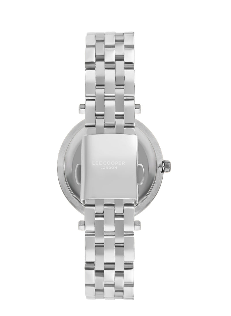 Lee Cooper Women’s 34 MM Silver Analog Blue Dial Watch – LC07864.390 - Watch