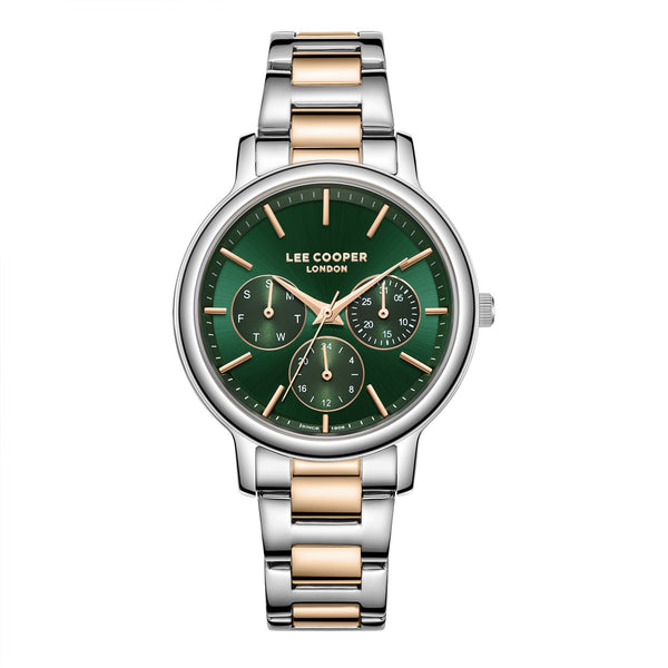 Lee Cooper Women’s 35 MM Silver & Rose Gold Analog Stainless Steel Watch - Watch