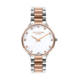 Lee Cooper Women’s 36 MM Silver & Rose Gold Analog Stainless Steel Strap Watch – LC07548.520 - Watch