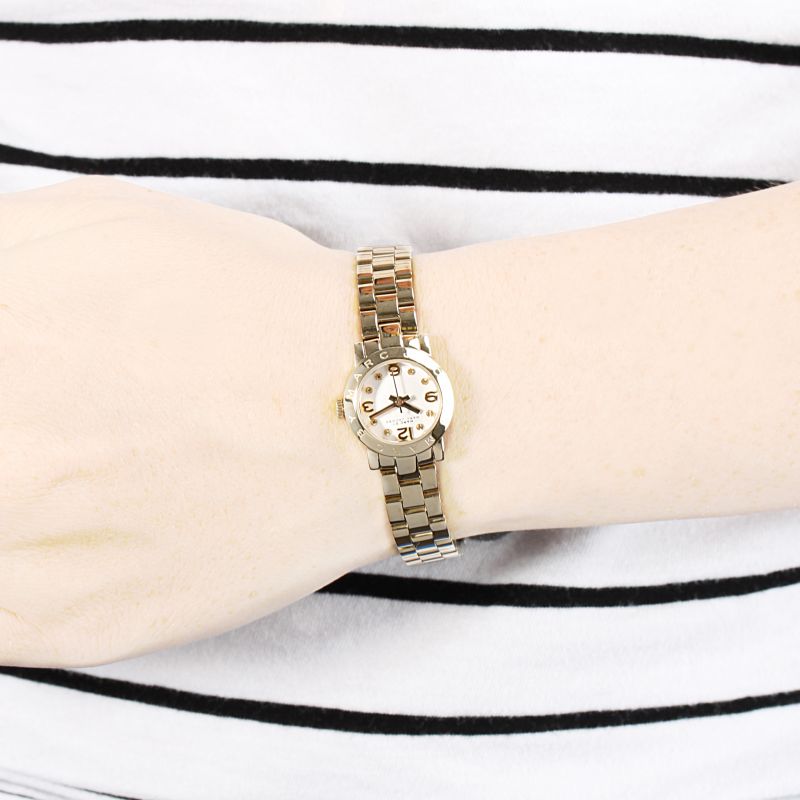 Marc By Marc Jacobs Amy Dinky White Dial Gold-tone Stainless Steel Ladies Watch MBM3226 - Watch