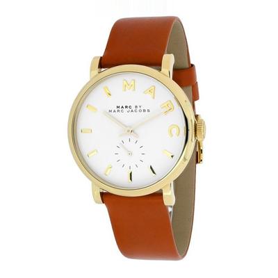 Marc By Marc Jacobs Baker White Dial Leather Ladies Watch MBM1316 - Watch