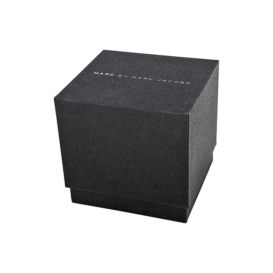 Marc by Marc Jacobs branded black watch box packaging