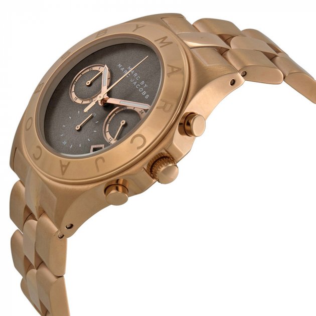 Marc by Marc Jacobs Blade chronograph watch worn on wrist, showing side profile