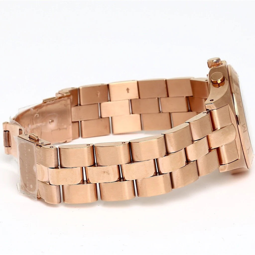 Rose gold stainless steel bracelet with link strap for Marc By Marc Jacobs Blade watch