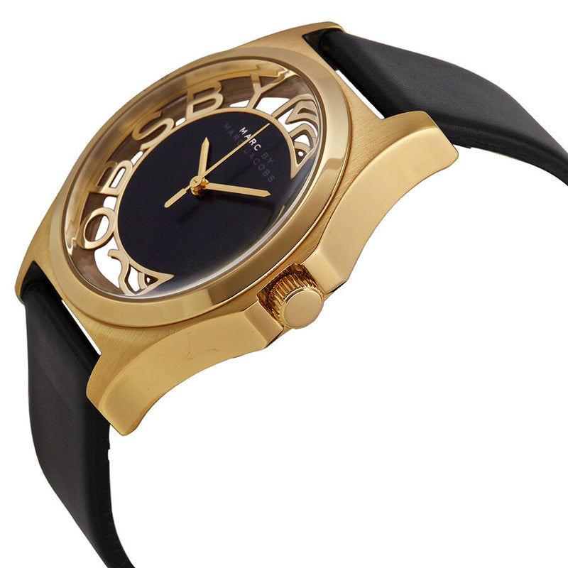 Marc by Marc Jacobs Henry Black Cut-out Dial Gold Ion-plated Ladies Watch MBM1246 - BigDaddy Watches #2